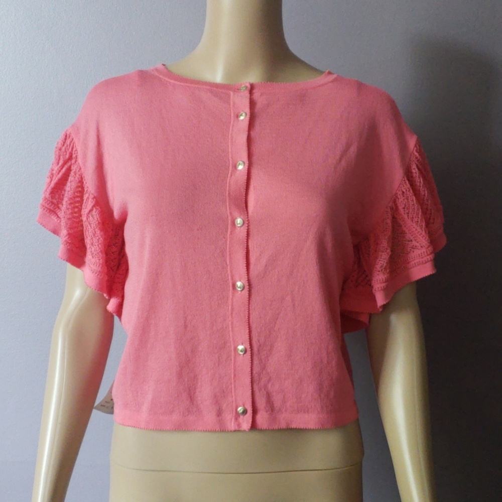 PAtrizia Pepe Pink KNit Cardigan